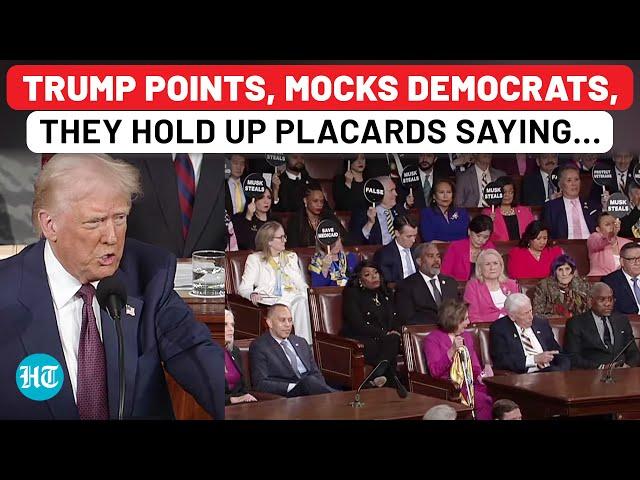 Congress Speech: Trump Mocks Democrats To Their Face; They Show Placards Saying…| Republicans| USA