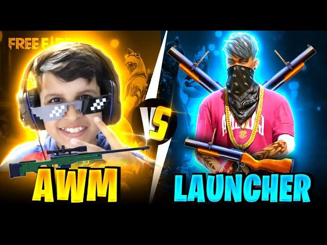 AWM VS LAUNCHER │  FREE FIRE  MAX