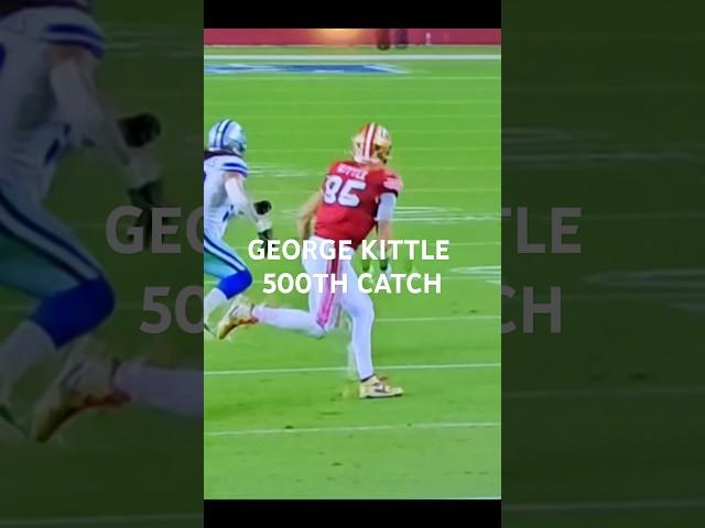 CONGRATULATIONS GEORGE KITTLE 500TH CATCH #georgekittle #49er #nflshorts #nfl #topplays #football