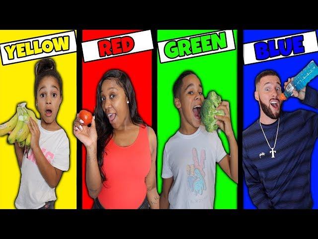 Eating Only ONE Color of Food for 24 Hours!