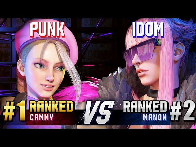 SF6 ▰ PUNK (#1 Ranked Cammy) vs IDOM (#2 Ranked Manon) ▰ High Level Gameplay