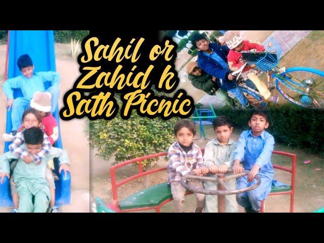 Boys are riding on slides in Park || Huzaifa vlogs || Sahil & Zahid