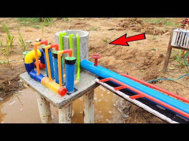 How to make mini water pump || Water filter tank construction || Science Project