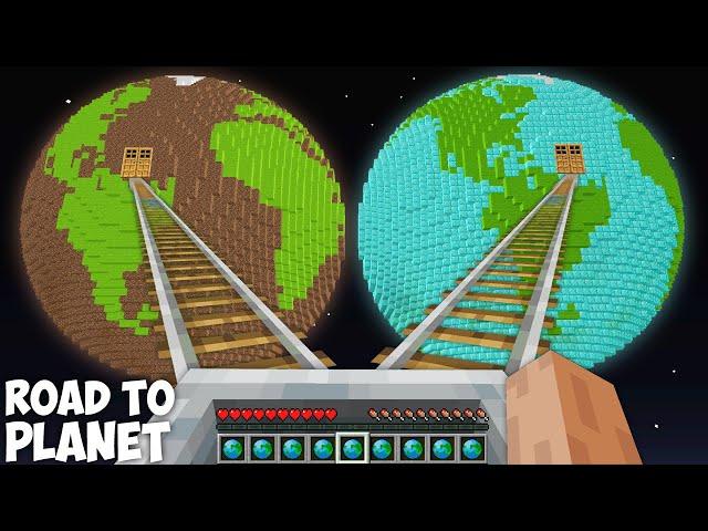 I found SECRET ROAD TO DIAMOND PLANET vs DIRT PLANET in Minecraft ! SECRET PLANET !