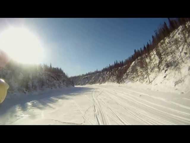 Tufan Sevincel flying inside of Susitna River Canyon with Piper Skiplane, Alaska