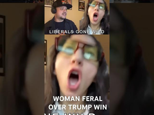 Woman Feral over Donald Trump Win #donaldtrump #kamalaharris #liberal