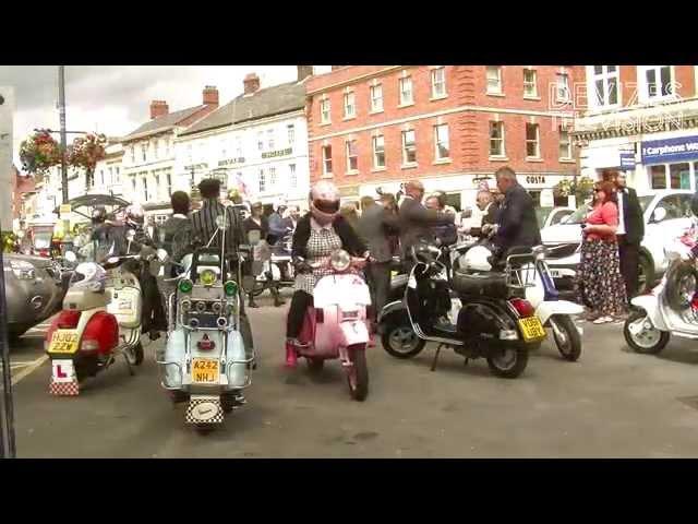 Devizes Sweet Sensations Scooter Club at Kevin Earley and Vicki Barton's Wedding