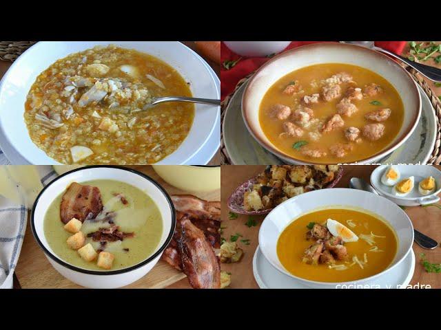 2 sopas y 2 cremas perfectas para este otoño fáciles y deliciosas