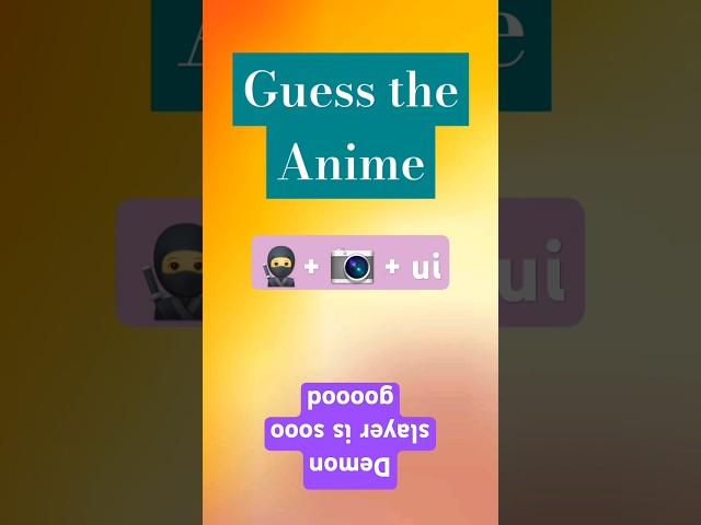 Guess the anime 6