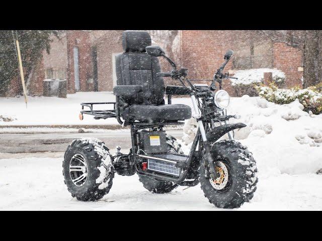 Boomerbeast Tackles the Snow | only mobility scooter for off road