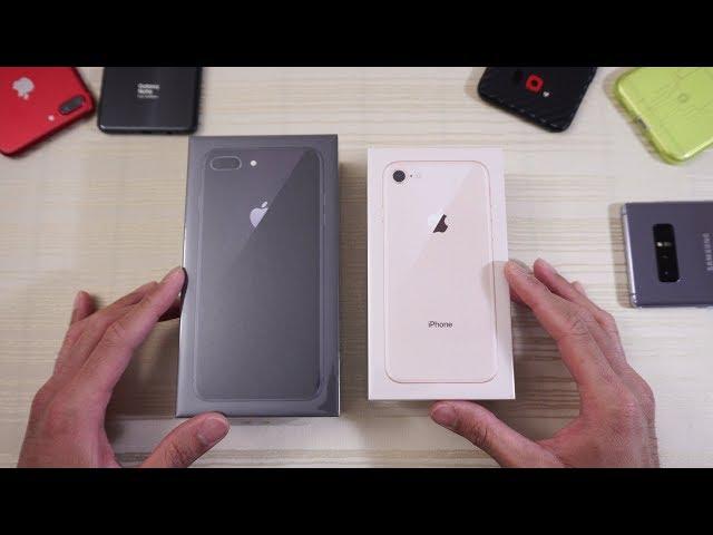 Apple iPhone 8 and iPhone 8 Plus - Double Unboxing! (4K)