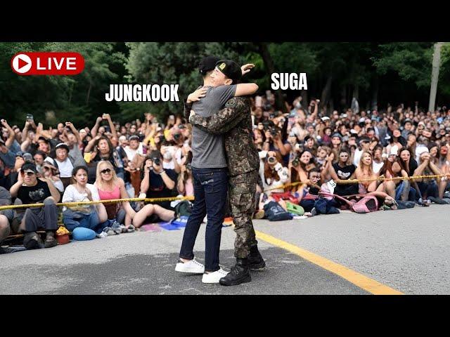 Emotional Moments! Jungkook Hugged Suga Tightly When He Got Out Of Military Service