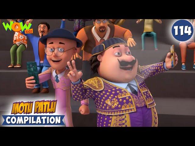 Bull Riding In Spain | Motu Patlu Season 13 Compilation 114 | Motu Patlu | Cartoons For Kids |#spot