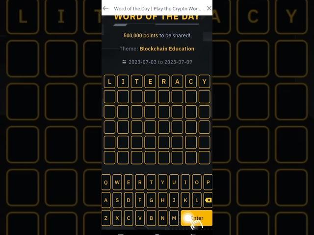 Word of the day || Binance theme : Blockchain Education || Binance #binance #earn #bitcoin #crypto