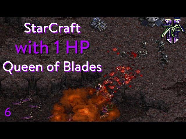 One ramp to the Overmind! StarCraft Brood War with 1hp!
