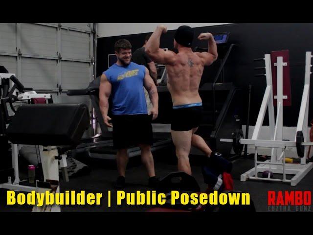 Bodybuilder Public Posedown