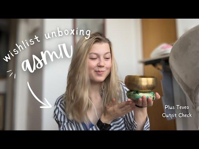 ASMR - Wishlist Unboxing hihi + Teveo Outfit Check  | tapping, scratching, whispering (german)