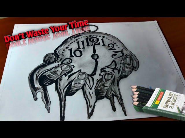 Don't Waste Your Time⏳//Chirag Mali Arts//How To Make Watch Drawing /CarryMinati //how to draw/