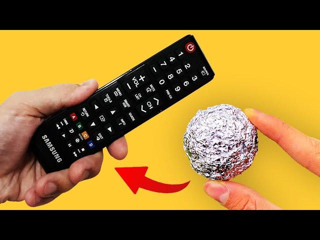 Just Put Aluminum Foil On The Remote Control And You'll Be Amazed! How To Fix Any TV Remote Control!