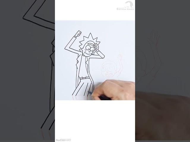 Drawing Rick & Morty from TV series Rick and Morty