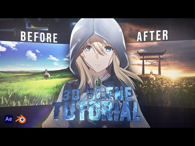 Making Anime Edits With VFX using AFTER EFFECTS + BLENDER Tutorial (Free Project File)