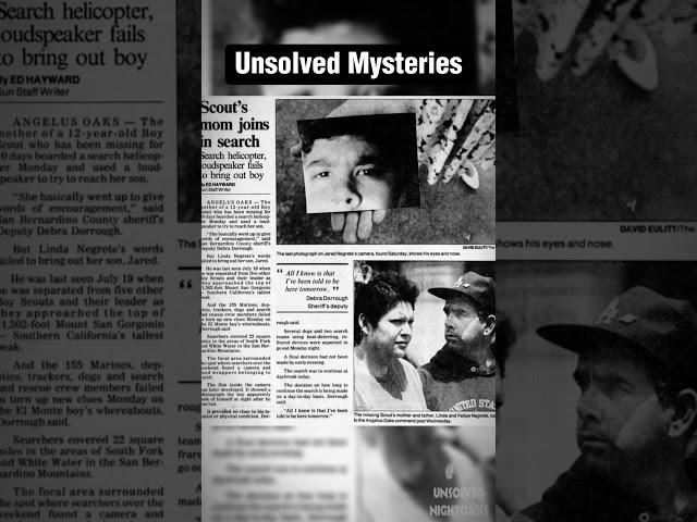 Unsolved Mystery: The Disappearance of Boy Scout Jared Negrete #horrorstories #shorts