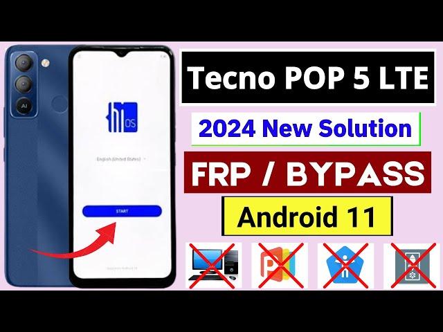 Tecno POP 5 LTE Android 11 Frp Bypass Without PC | Tecno (Bd4a) Google Account Bypass 2024