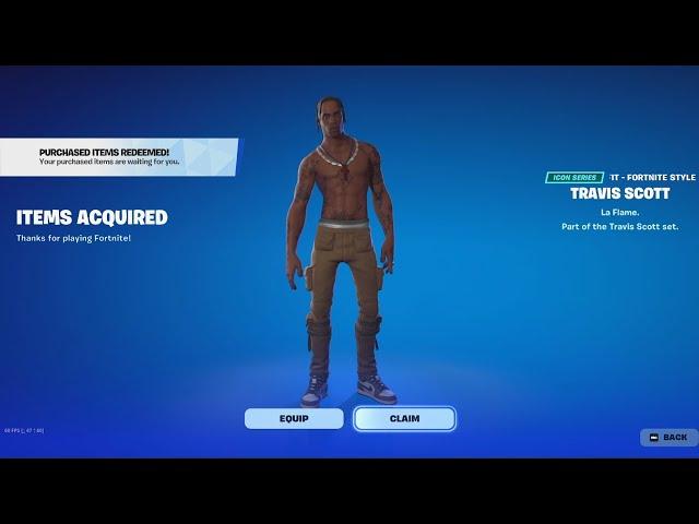 how to get the Travis Scott skin in fortnite 2025