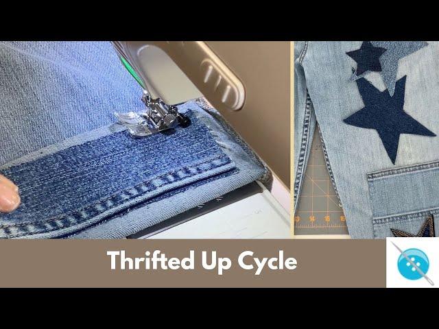 Up Cycled Thrifted Jeans,  I'm Seeing Stars!