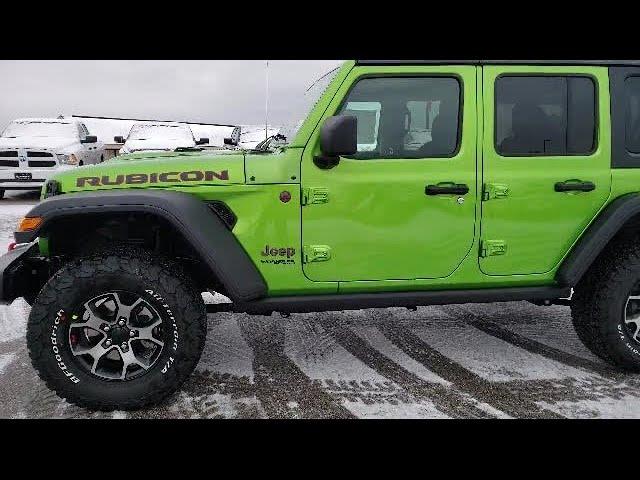 2019 Jeep Wrangler Rubicon 4 Door Unlimited Rubicon in Mojito! Green Walk Around Fond Du Lac