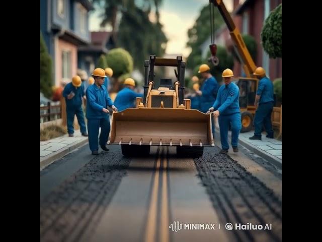  Minyatür İşçiler ile Gerçekçi Yol Çalışması! ️ | Makro ve Sürreal Dünya 
