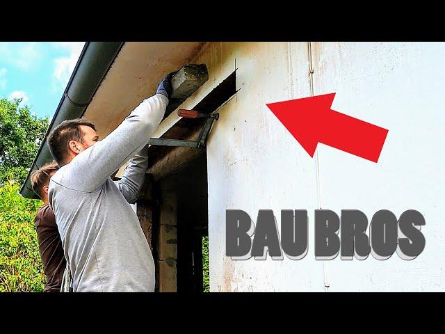 Fenstersturz in Fassade einbauen - Fenster einbauen selber machen! | BauBros Folge 121