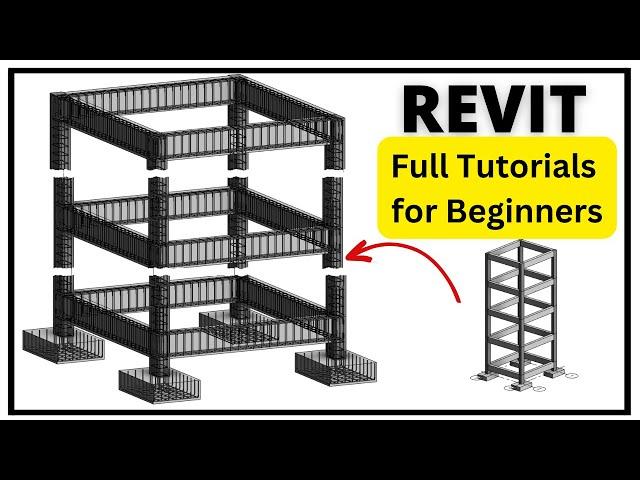 Revit structure tutorials for beginners || Full model with rebar in Minutes