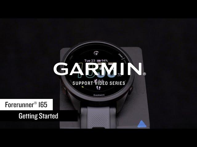 Garmin Support | Forerunner® 165 Series | Getting Started