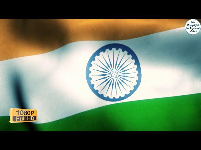 Indian Flag Waving Animation HD Free Background Videos | Free Animated Backgrounds For Video Editing