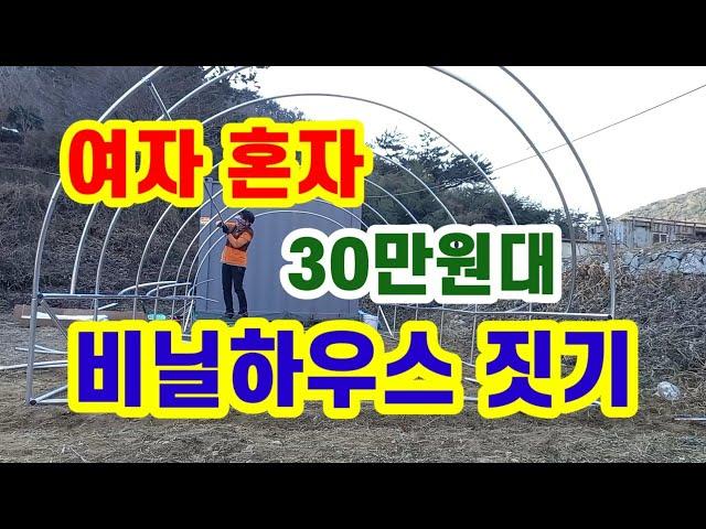 여자 혼자 소형 비닐하우스 짓기 (크기, 가격, 설치과정) #greenhouse