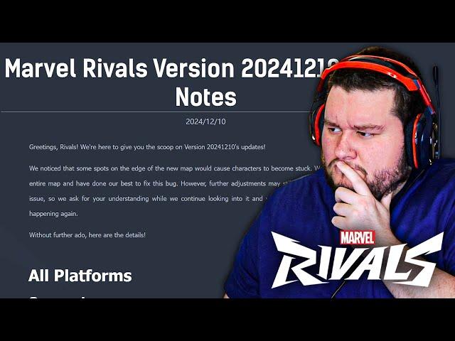 Marvel Rivals First Ever Patch Notes!!