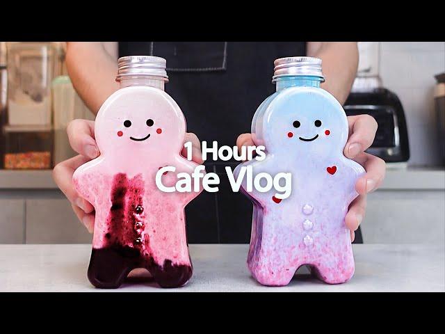 카페 브이로그/1시간 모아보기1 hours/Cafe Vlog/ASMR/Tasty Coffee#78