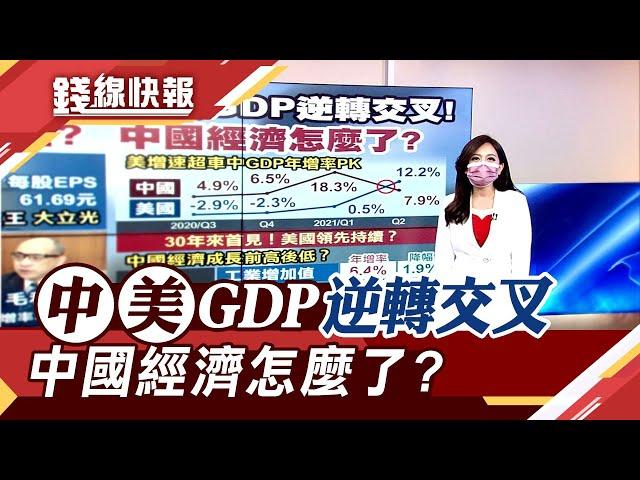 美上季GDP成長大勝中國 將持續領先?　台股企業半年報體檢 五大成長王出列│主播賴家瑩｜【錢線快報】20210817｜非凡新聞