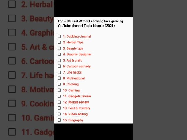 Top 30 Best without showing face YouTube channel topic ideas in 2021
