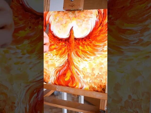 Phoenix oil painting. I draw a phoenix bird with a palette knife #oilpainting #oilpaintingart