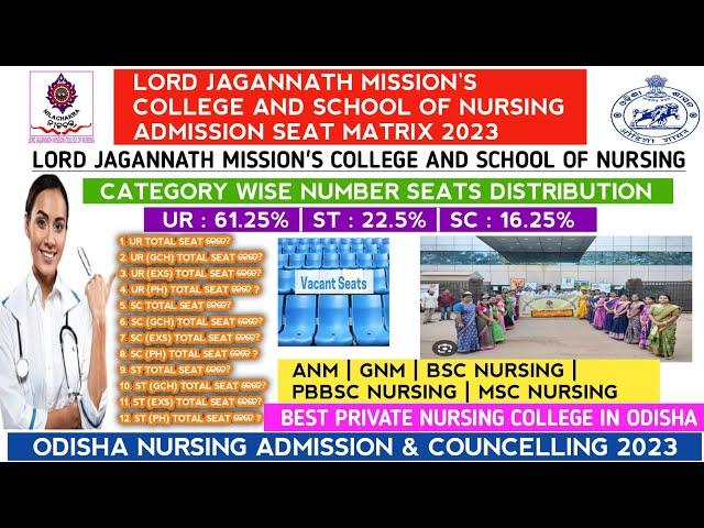 Odisha nursing admission choice filling 2023 |Lord Jagannath mission's college and school of nursing