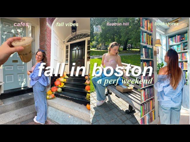 FALL IN BOSTON vlog    aesthetic bookshops, my fave coffee + exploring the CUTEST coastal town