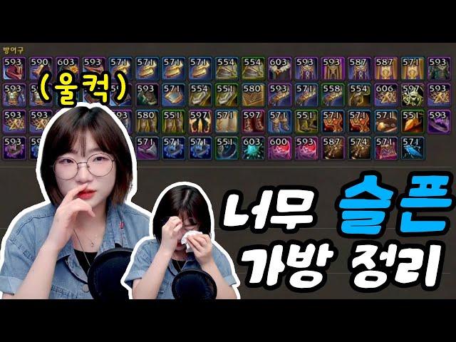 세상에서 가방 정리가 가장 슬픈 사람(와우:내부전쟁,world of warcraft)