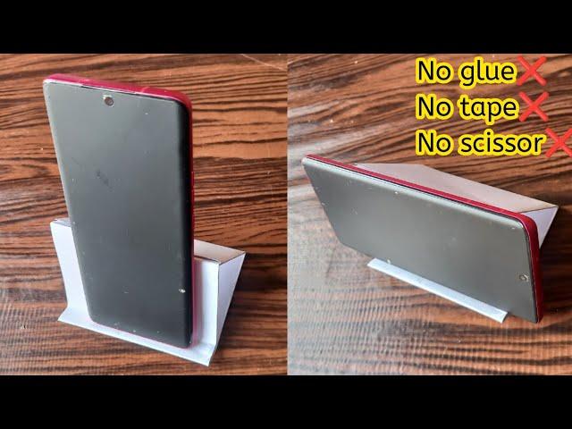 DIY mobile stand with paper|No glue mobile stand|Phone stand without glue|No glue phone holder