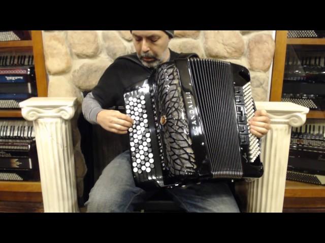 SCANAIRVIC - Black Scandalli Air VI Chromatic Button Accordion 77 120 LMMH $9995