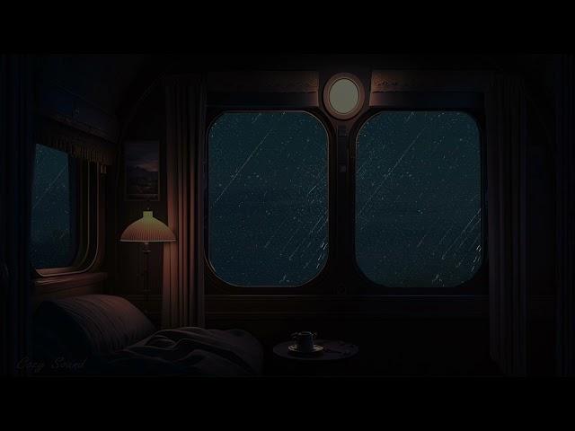 Journey to Tranquility: overnight in a train lounge listening to the sound of rain on window ️