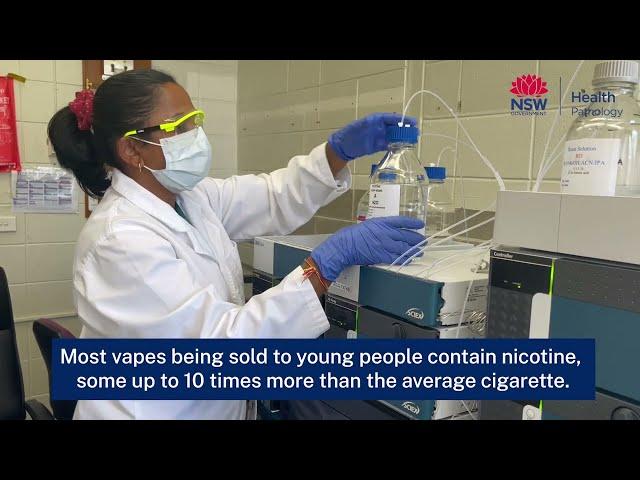 Vape testing at NSW Health Pathology