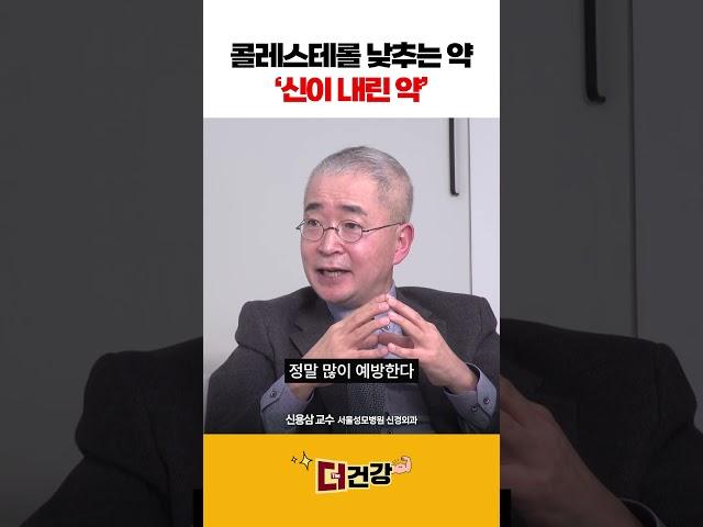 뇌혈관 질환 전문의가 '신이 내린 약'이라 부르는 이것 #콜레스테롤