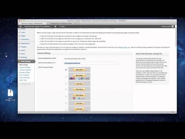 Paid Business Listings Pro Installation
